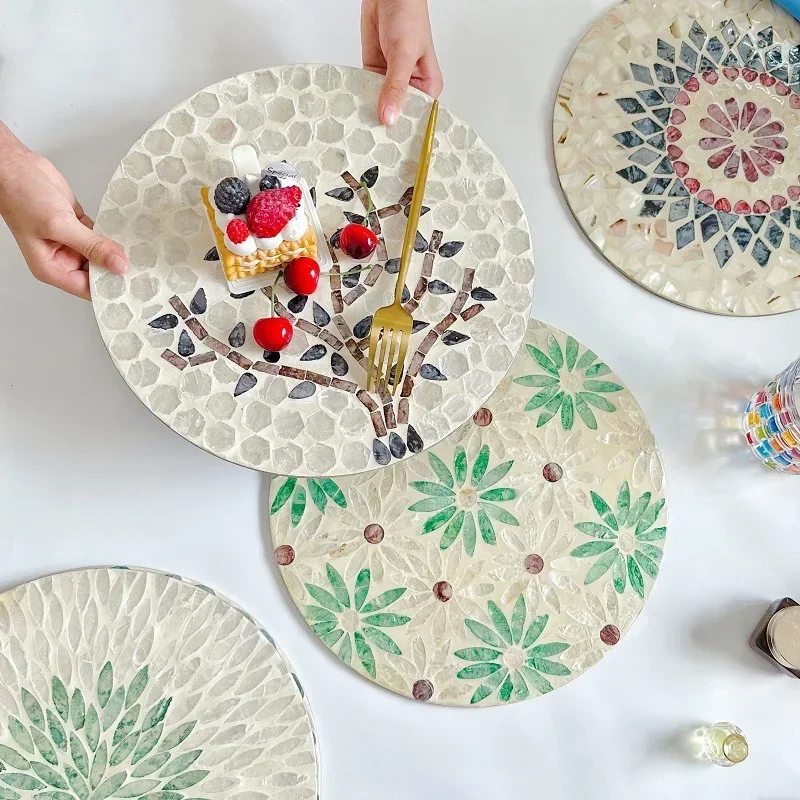 Handmade Seashell Placemats Round Colorful Shell Flat Plate Decorative Tray Creative Heat Insulation Pad Home Kitchen Supplies
Handmade Seashell Placemats Round Colorful Shell Flat Plate Decorative Tray Creative Heat Insulation Pad Home Kitchen Supplies