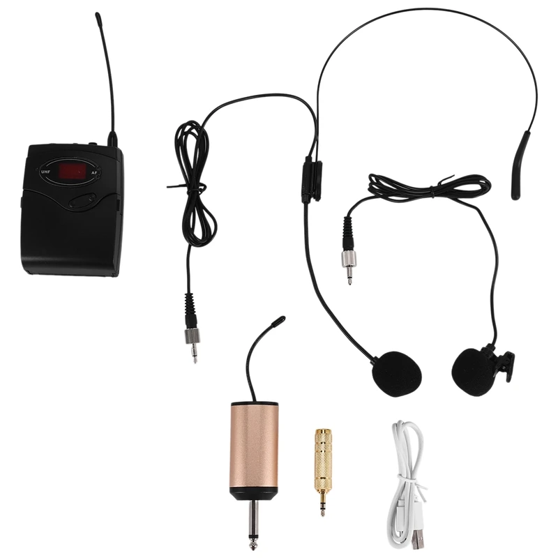 A31R-Wireless Microphone Set With Head-Wear + Lavalier Lapel Mics Transmitter Receiver UHF Frequency For Speech Teaching
A31R-Wireless Microphone Set With Head-Wear + Lavalier Lapel Mics Transmitter Receiver UHF Frequency For Speech Teaching