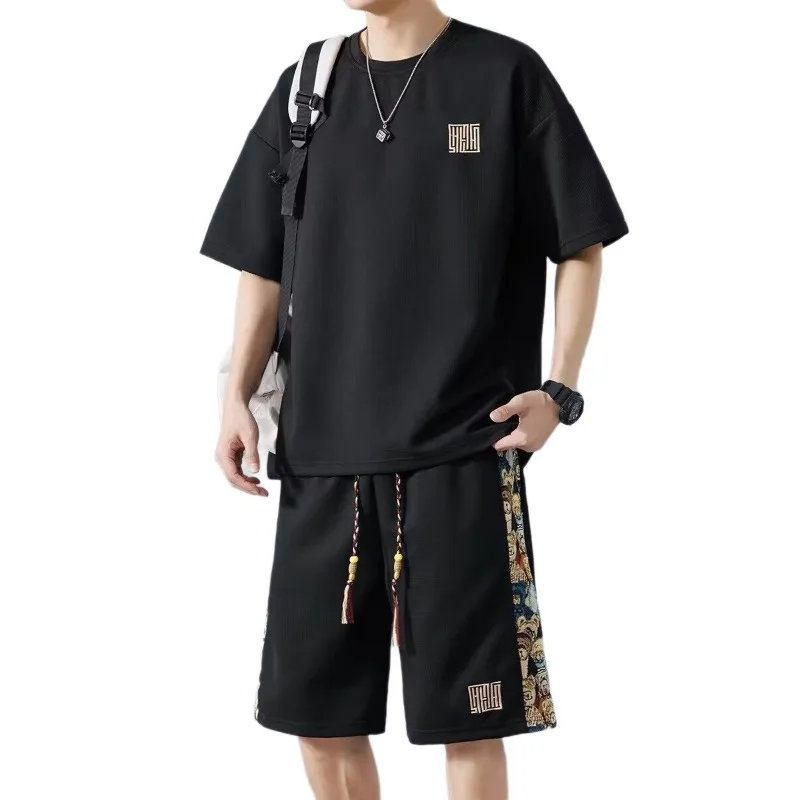 Men Ice Silk Breathable Loose Short Sleeve Tee Patchwork Printed Drawstring Shorts Casual Two Piece Set S-4XL
Men Ice Silk Breathable Loose Short Sleeve Tee Patchwork Printed Drawstring Shorts Casual Two Piece Set S-4XL