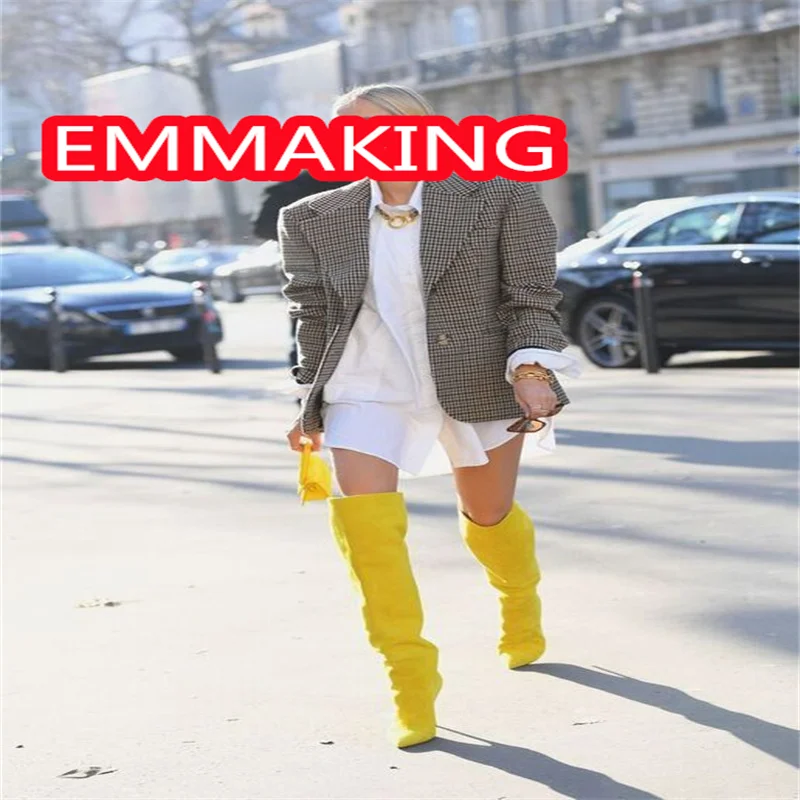 Yellow Ladies Knee High Boots 2024 Fashion Rome Suede Street Show Pointed Toe Winter Boots Women High Heels Stiletto Shoes 44
Yellow Ladies Knee High Boots 2024 Fashion Rome Suede Street Show Pointed Toe Winter Boots Women High Heels Stiletto Shoes 44