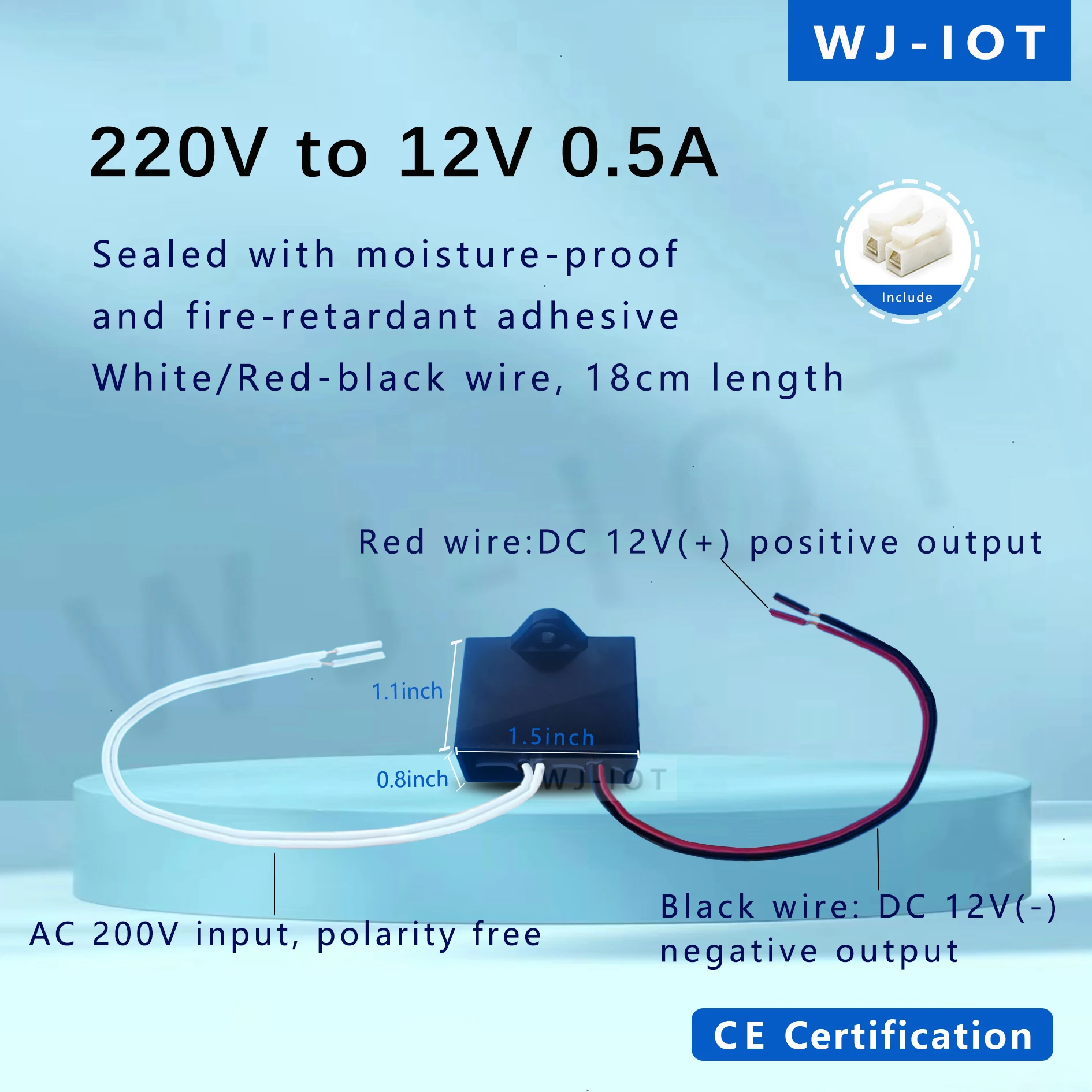 Waterproof LED Driver 6W Fan Power Supply AC220V to DC12V Constant Current Constant Voltage 500mA Low Voltage For Cabinet Lamp
Waterproof LED Driver 6W Fan Power Supply AC220V to DC12V Constant Current Constant Voltage 500mA Low Voltage For Cabinet Lamp