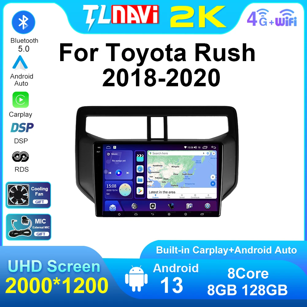 Android Auto Carplay Автомобильный GPS-видео 2K Экранный плеер для Toyota Rush 2018 2019 2020 Радио Мультимедийная навигация Стерео головное устройство
Android Auto Carplay Автомобильный GPS-видео 2K Экранный плеер для Toyota Rush 2018 2019 2020 Радио Мультимедийная навигация Стерео головное устройство