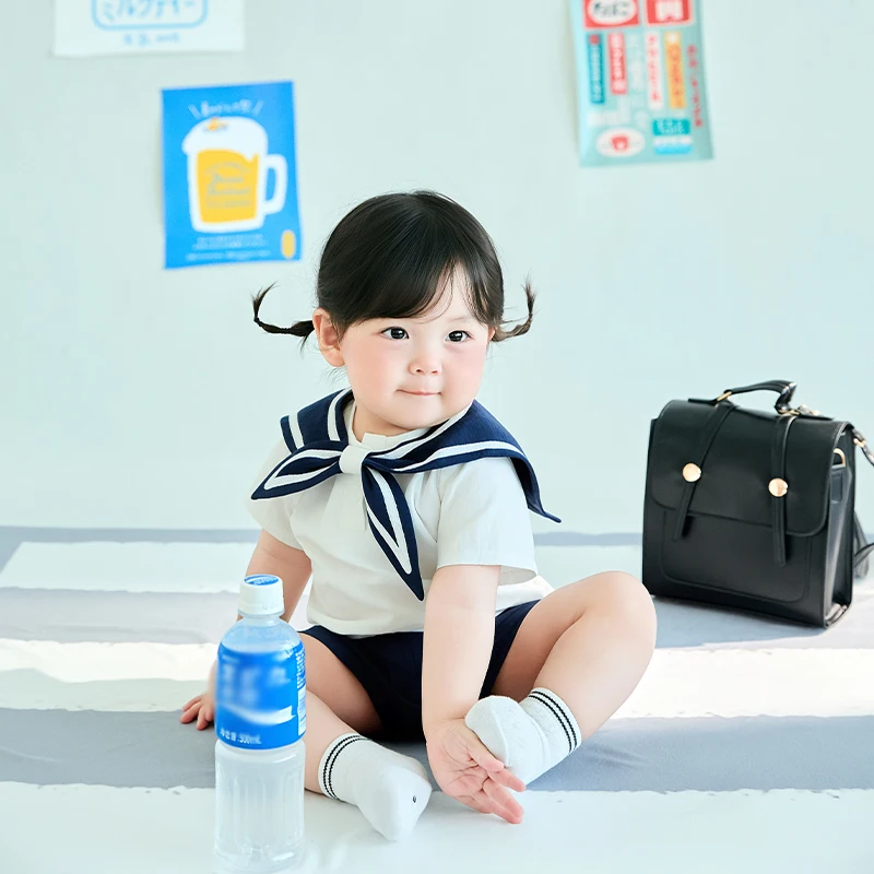 JK Sweet Stripe Sailor Collar Blouse Tops Girl Shirts Set Causal Half Sleeve Backpack Posing Props Studio Photography Costumes
JK Sweet Stripe Sailor Collar Blouse Tops Girl Shirts Set Causal Half Sleeve Backpack Posing Props Studio Photography Costumes