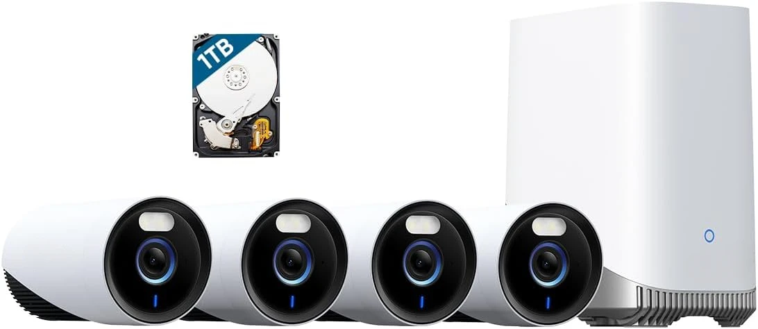 eufyCam E330 (профессиональный) комплект из 4 камеров, система наружной камеры видеонаблюдения 4K, запись 24/7, плагин, сетевой видеорегистратор Wi-Fi, 1 ТБ
eufyCam E330 (профессиональный) комплект из 4 камеров, система наружной камеры видеонаблюдения 4K, запись 24/7, плагин, сетевой видеорегистратор Wi-Fi, 1 ТБ
