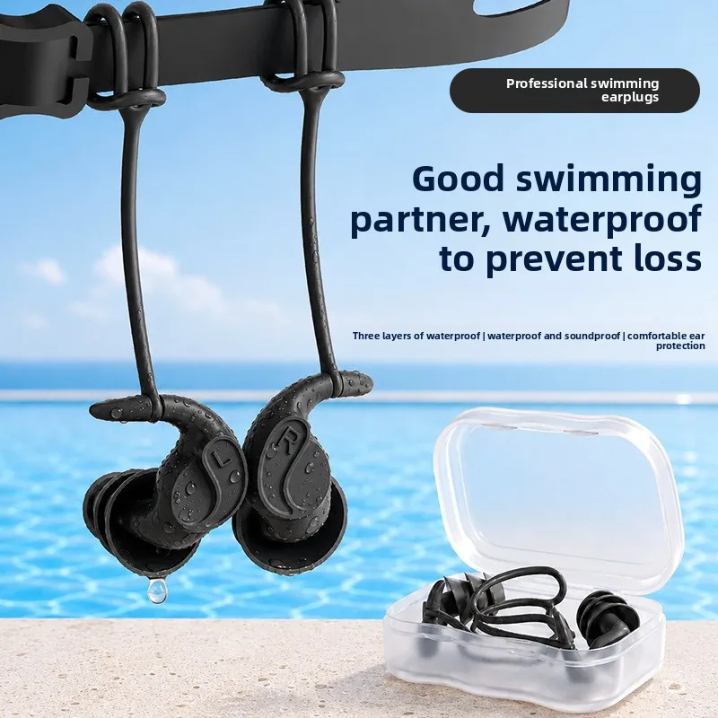 Waterproof Swimming Earplugs with Anti-Loss Rope 3-Layer Noise Reducing Silicone Sleeping Reusable Hearing Protection
Waterproof Swimming Earplugs with Anti-Loss Rope 3-Layer Noise Reducing Silicone Sleeping Reusable Hearing Protection 
