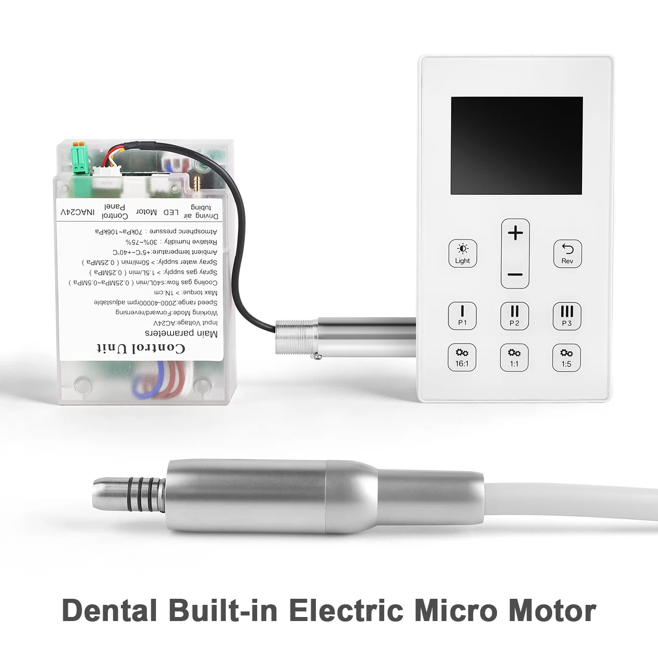 Dental Electric Motor Built-in Electric Micro Motor 3 Speed Ratio High Brightness LED Light Source Dental Surgical Instrument
Dental Electric Motor Built-in Electric Micro Motor 3 Speed Ratio High Brightness LED Light Source Dental Surgical Instrument