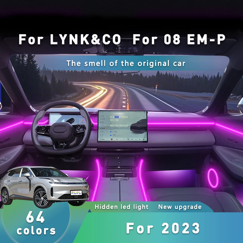 Для LYNK & CO Для 08 EM-P Синхронизация музыки Динамическая атмосфера Световые полосы с управлением Bluetooth Звуковая активация 64 RGB Цветные фонари
Для LYNK & CO Для 08 EM-P Синхронизация музыки Динамическая атмосфера Световые полосы с управлением Bluetooth Звуковая активация 64 RGB Цветные фонари