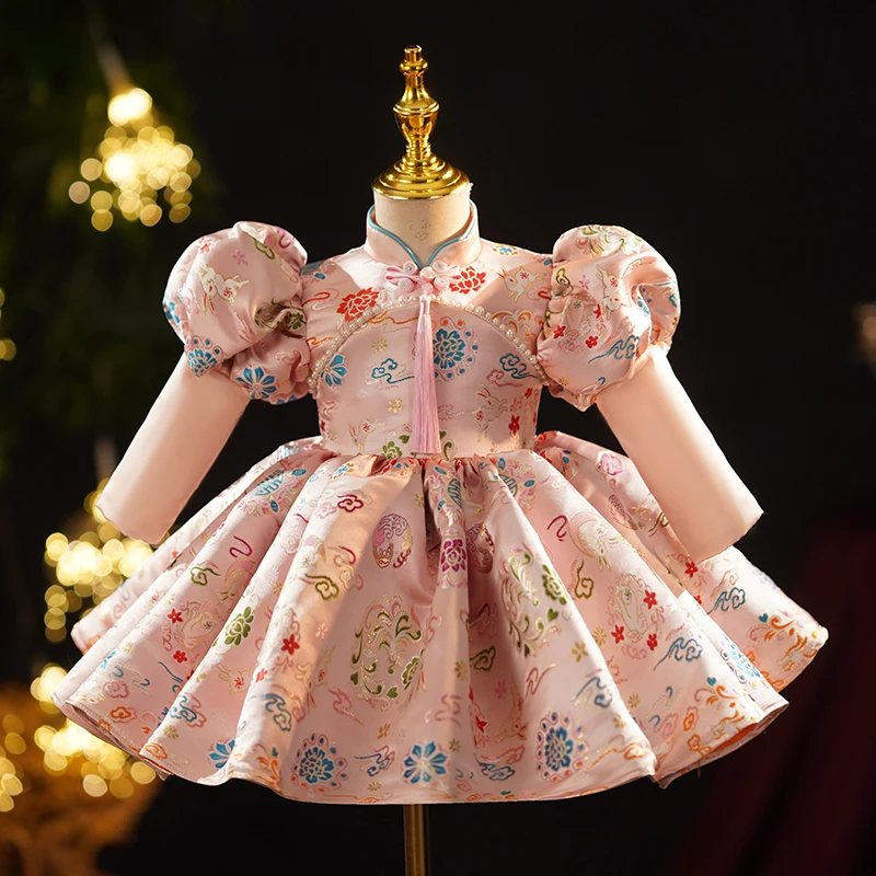 Autumn Winter New Children's Princess Evening Gown Wedding Birthday Baptism Party Dress Girls' Eid Clothing A2230
Autumn Winter New Children's Princess Evening Gown Wedding Birthday Baptism Party Dress Girls' Eid Clothing A2230