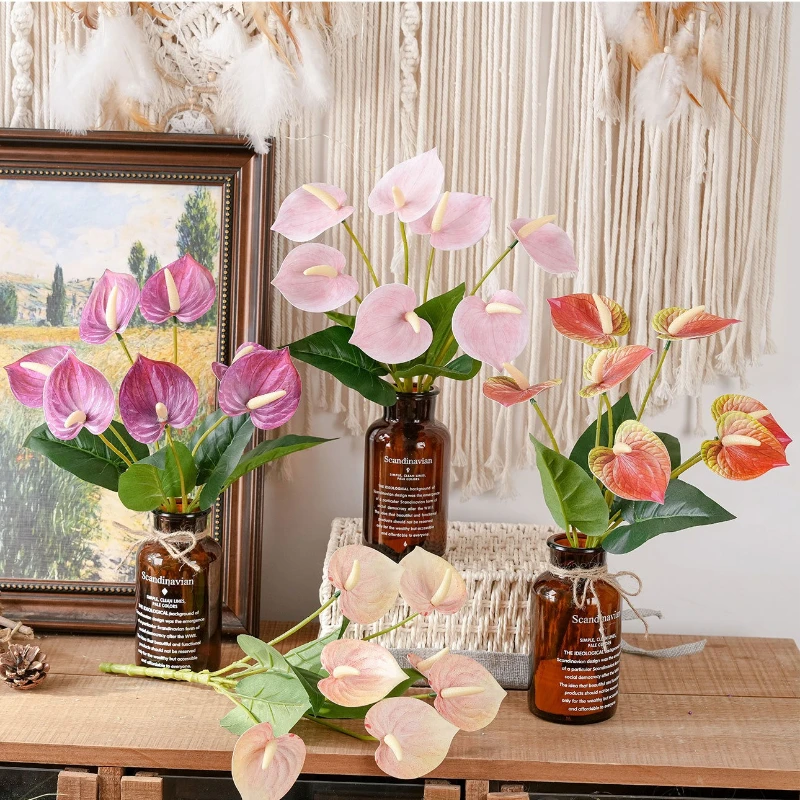 8pcs Simulation Flowers Plastic 7-heads Anthuriums Bouquet Hotel Decor Fake Flower Artificial White Anthurium Hall Decoration
8pcs Simulation Flowers Plastic 7-heads Anthuriums Bouquet Hotel Decor Fake Flower Artificial White Anthurium Hall Decoration