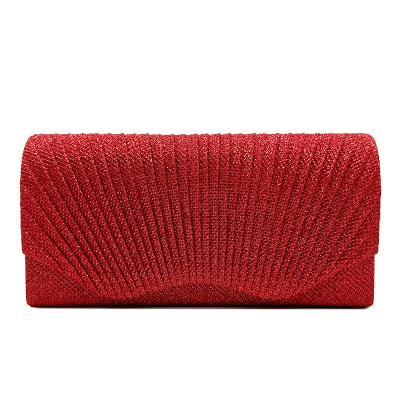 Evening bag, fashionable pleated mini evening bag, simple red clutch bag, shoulder bag for women
Evening bag, fashionable pleated mini evening bag, simple red clutch bag, shoulder bag for women
