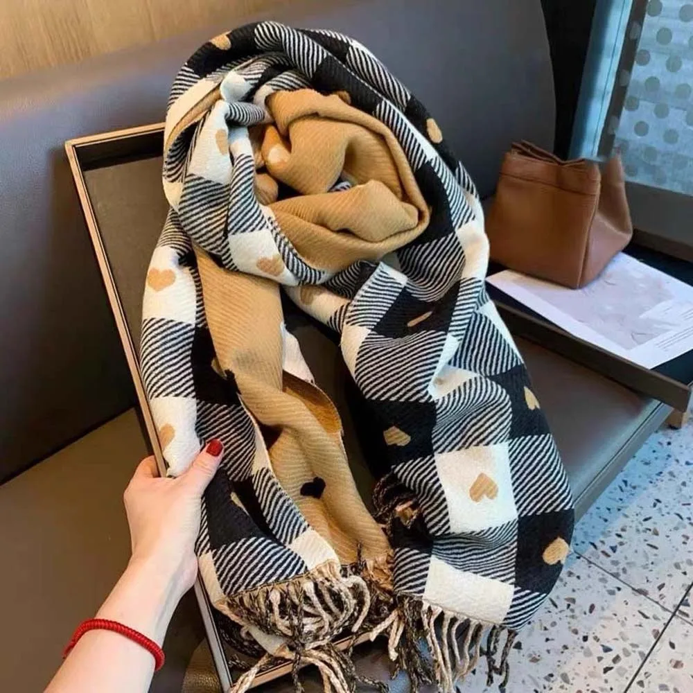 Large Acrylic Fibers Plaid Knitted Scarf Long Warmer Heart Thickened Scarf Classic Tartans Printed Tassel Shawl Couple
Large Acrylic Fibers Plaid Knitted Scarf Long Warmer Heart Thickened Scarf Classic Tartans Printed Tassel Shawl Couple