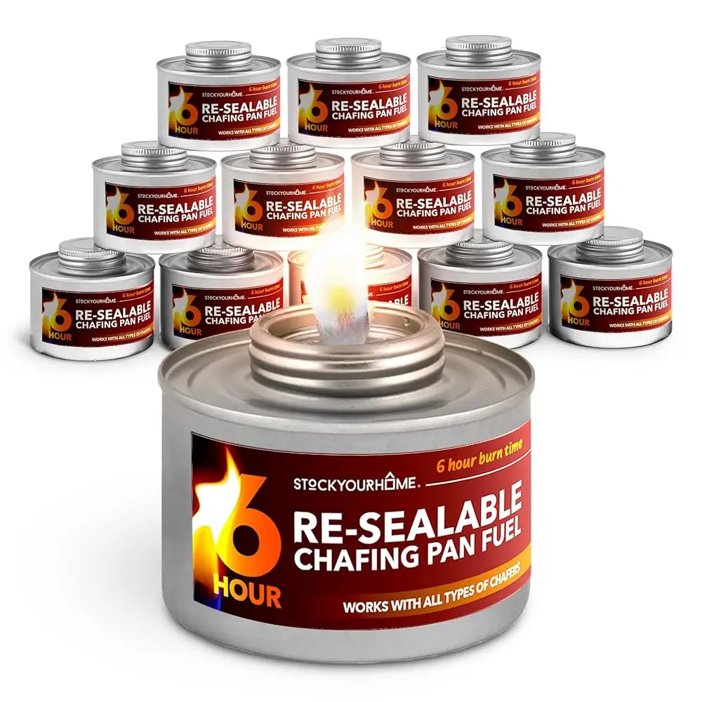 6-Hour Food Warmers For Parties (12 Pack), Chafing Fuel Cans With Wi And Safety Twist , Catering Food Warmers For Buffets,
6-Hour Food Warmers For Parties (12 Pack), Chafing Fuel Cans With Wi And Safety Twist , Catering Food Warmers For Buffets,