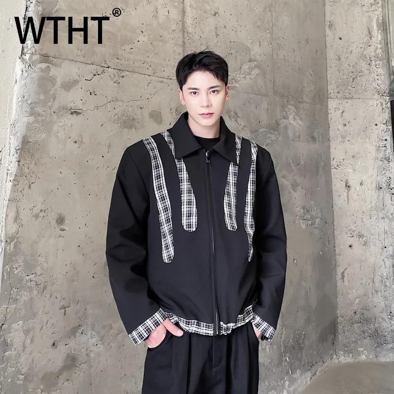 WTHT Fashion Men's Spliced Plaid Contrast Color Design Coats Trendy 2025 Autumn Long Sleeves Lapel Loose Jackets Male 2A1603
WTHT Fashion Men's Spliced Plaid Contrast Color Design Coats Trendy 2025 Autumn Long Sleeves Lapel Loose Jackets Male 2A1603