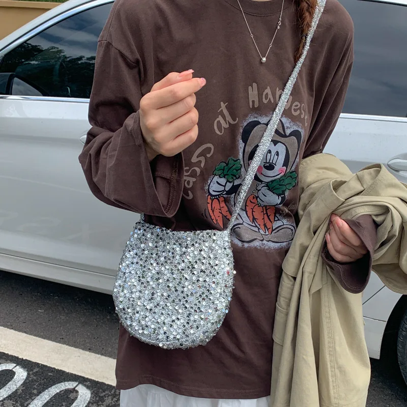Shiny Dinner Bag New Niche Slash Bag Small Mobile Phone Bag Spice Girl Sequined Women's Bag
Shiny Dinner Bag New Niche Slash Bag Small Mobile Phone Bag Spice Girl Sequined Women's Bag