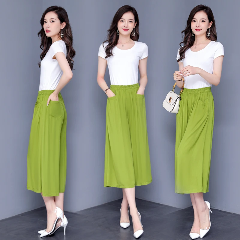 High Waist Cotton Silk Wide Leg Skirt Pants Women's Summer New Sle Breathable Slimming Home Pants Comfortable Casual Trousers
High Waist Cotton Silk Wide Leg Skirt Pants Women's Summer New Sle Breathable Slimming Home Pants Comfortable Casual Trousers
