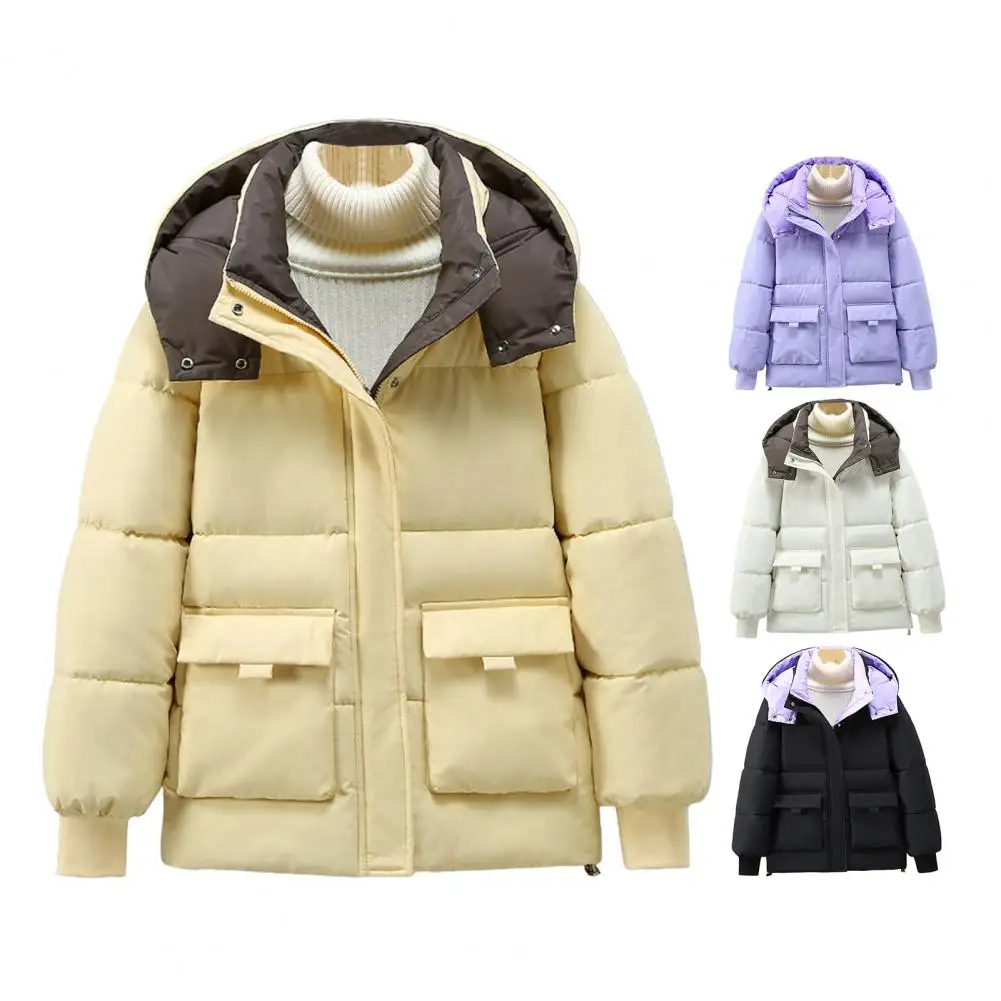 Women Hooded Down Jacket 2024 Winter New Color Blocking Splicing Waterproof Thicking Warm Bread Jacket Outwear Cotton Jacket
Women Hooded Down Jacket 2024 Winter New Color Blocking Splicing Waterproof Thicking Warm Bread Jacket Outwear Cotton Jacket 