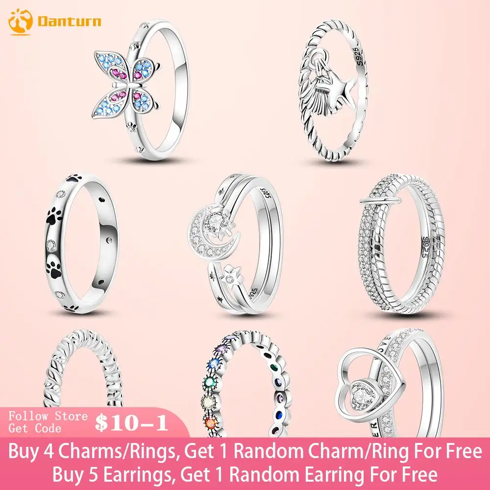 Danturn 925 Sterling Silver Rings Clasp Twisted Rope Ball Zirconium Starfish Shell Pendant Rings Women Rings Engagement Rings
Danturn 925 Sterling Silver Rings Clasp Twisted Rope Ball Zirconium Starfish Shell Pendant Rings Women Rings Engagement Rings