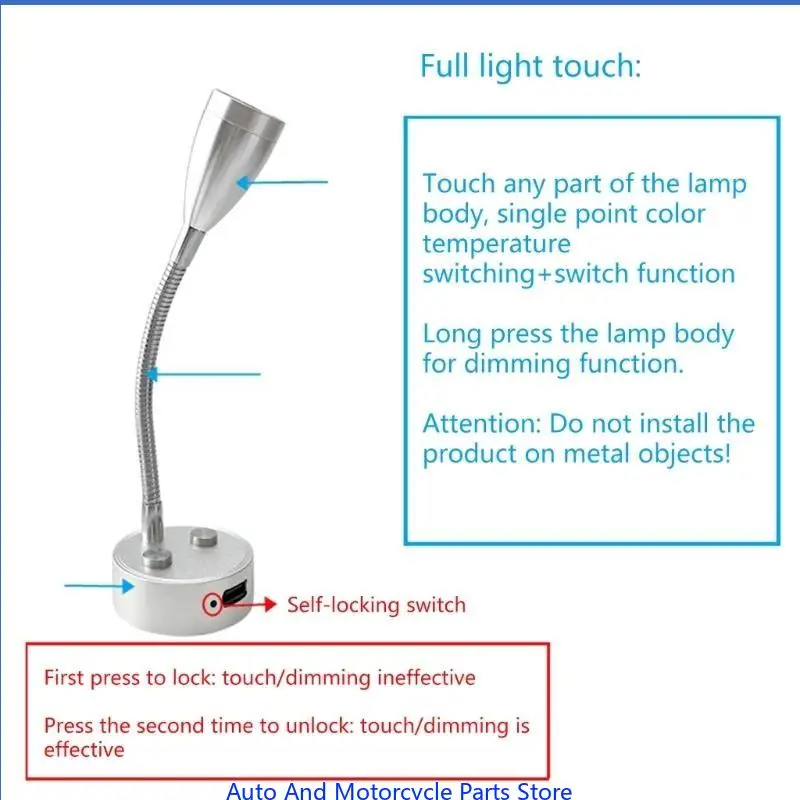P9FD Upgraded Wall Lamps 12-24V TouchS Dimming LED Reading Light with Cooling Base for Boats Truck Motorhome Yachts Cabin
P9FD Upgraded Wall Lamps 12-24V TouchS Dimming LED Reading Light with Cooling Base for Boats Truck Motorhome Yachts Cabin
