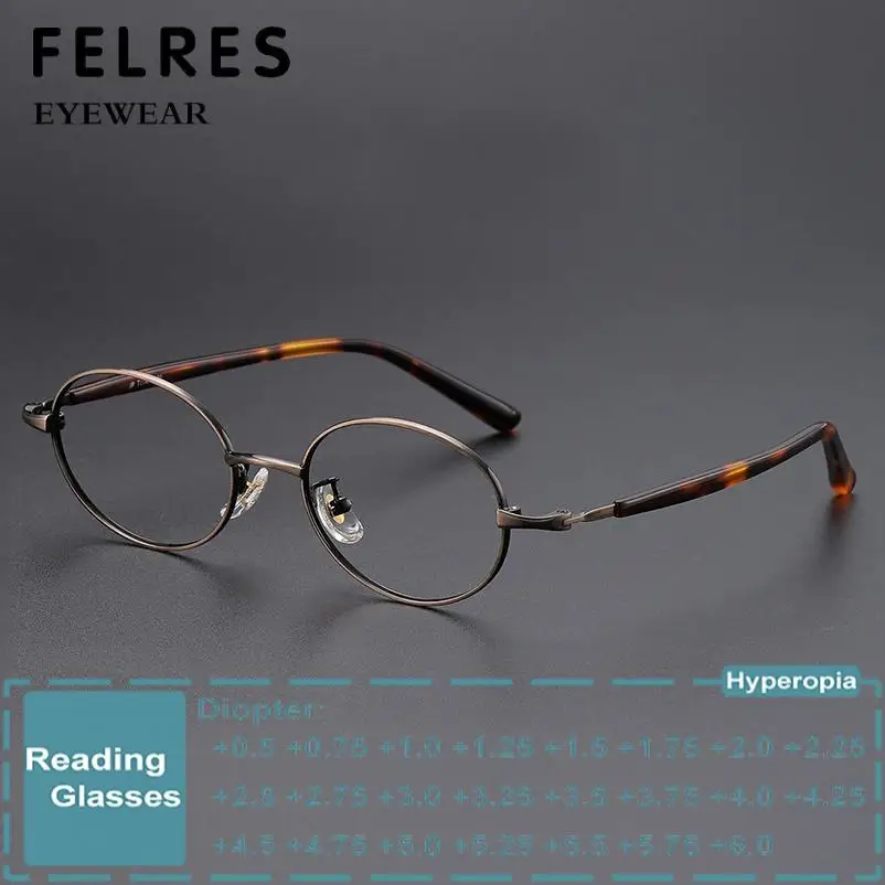 Artistic Small Frame Vintage Reading Glasses Men Titanium Alloy Anti Blue Light Presbyopic Eyewear Women Prescription Glasses
Artistic Small Frame Vintage Reading Glasses Men Titanium Alloy Anti Blue Light Presbyopic Eyewear Women Prescription Glasses