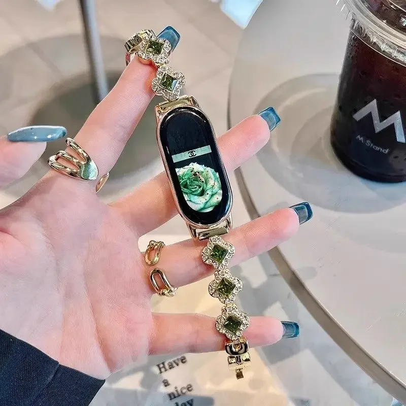 Full Diamond Clover Strap Suitable for Xiaomi Band 8Pro/9Pro,8/8NFC/9/9NFC/10/10NFC,For Mi band3/4/5/6/7, For Redmi Watch5/4
Full Diamond Clover Strap Suitable for Xiaomi Band 8Pro/9Pro,8/8NFC/9/9NFC/10/10NFC,For Mi band3/4/5/6/7, For Redmi Watch5/4