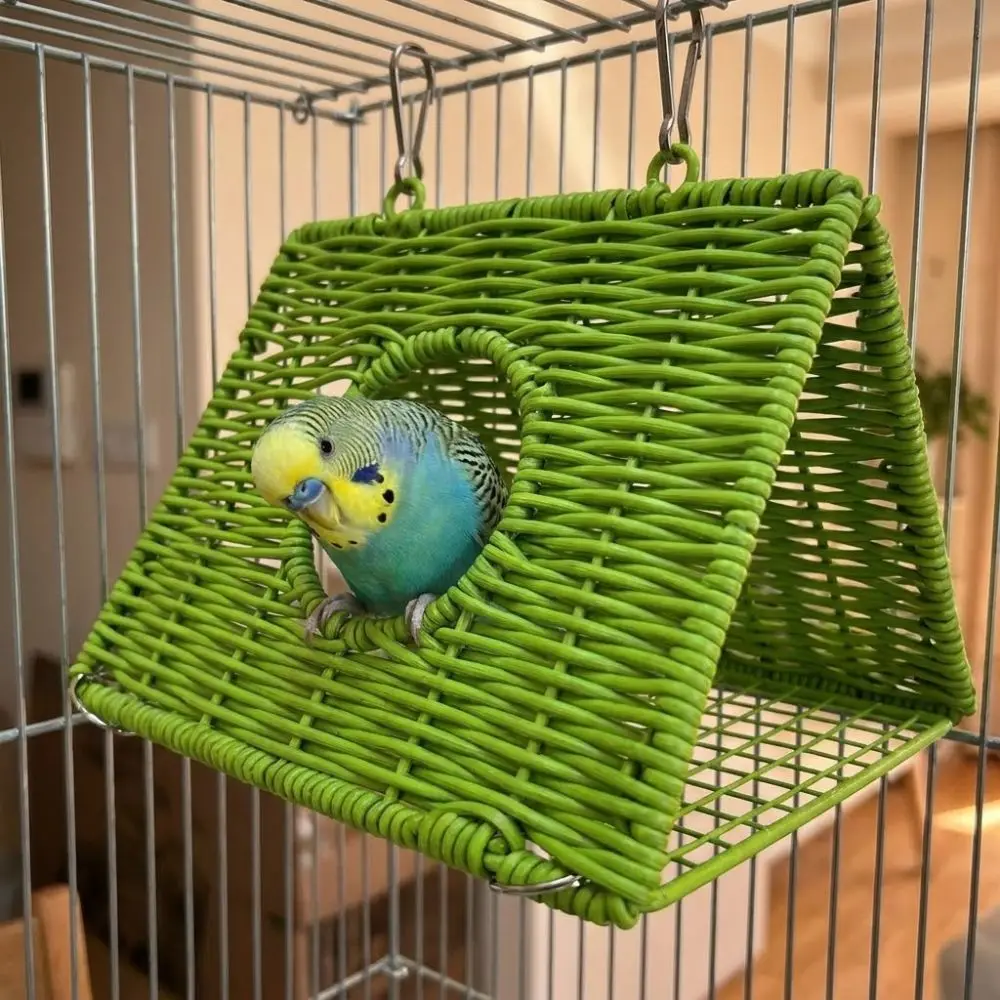Imitate Rattan Parrots Woven Bird Nests Triangular Breathable Hamster Hideout Cave Metal Clips Mesh Bottom Pet Sleeping House
Imitate Rattan Parrots Woven Bird Nests Triangular Breathable Hamster Hideout Cave Metal Clips Mesh Bottom Pet Sleeping House