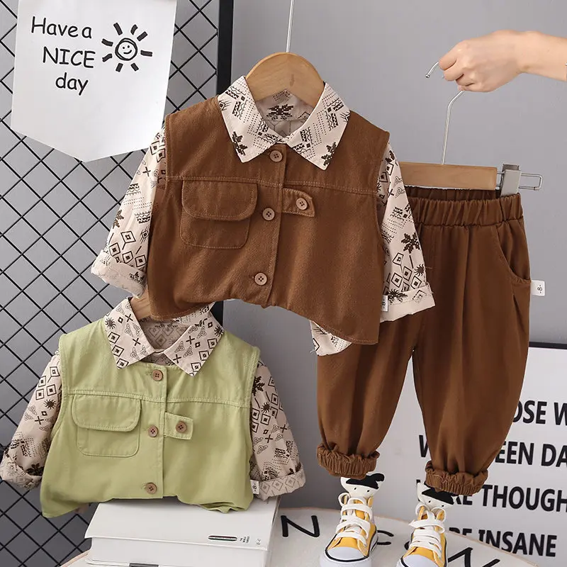 New Spring Autumn Children Fashion Clothes Kids Boys Girls Rabbit Vest Lapel Shirt Pants 3Pcs/sets Kids Toddler Sportswear
New Spring Autumn Children Fashion Clothes Kids Boys Girls Rabbit Vest Lapel Shirt Pants 3Pcs/sets Kids Toddler Sportswear
