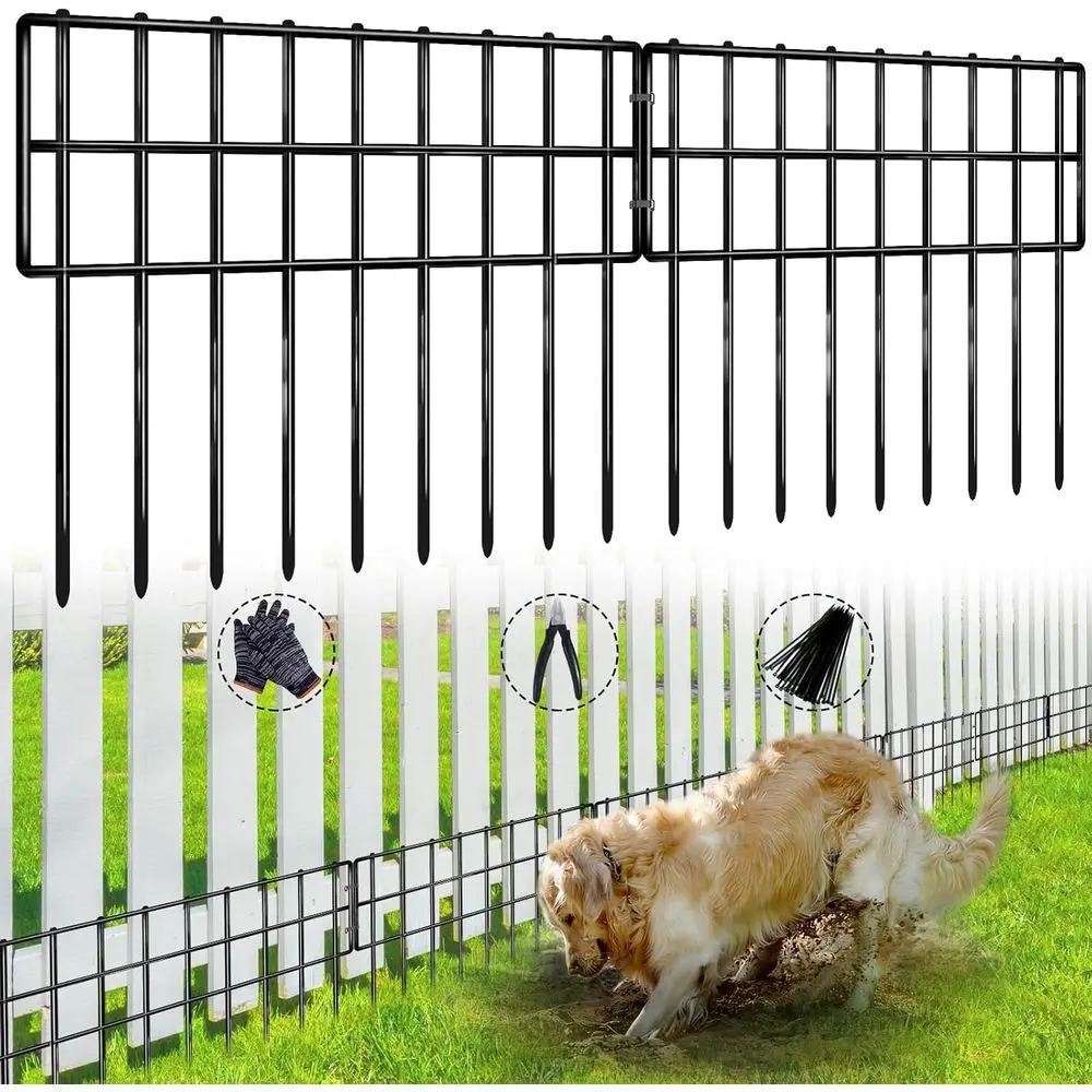 42.5ft Long x 13in High Garden Fence Animal Barrier, 30 Panels, No Dig, Rustproof Metal, Decorative Garden Enclosure, Anti-Diggi
42.5ft Long x 13in High Garden Fence Animal Barrier, 30 Panels, No Dig, Rustproof Metal, Decorative Garden Enclosure, Anti-Diggi