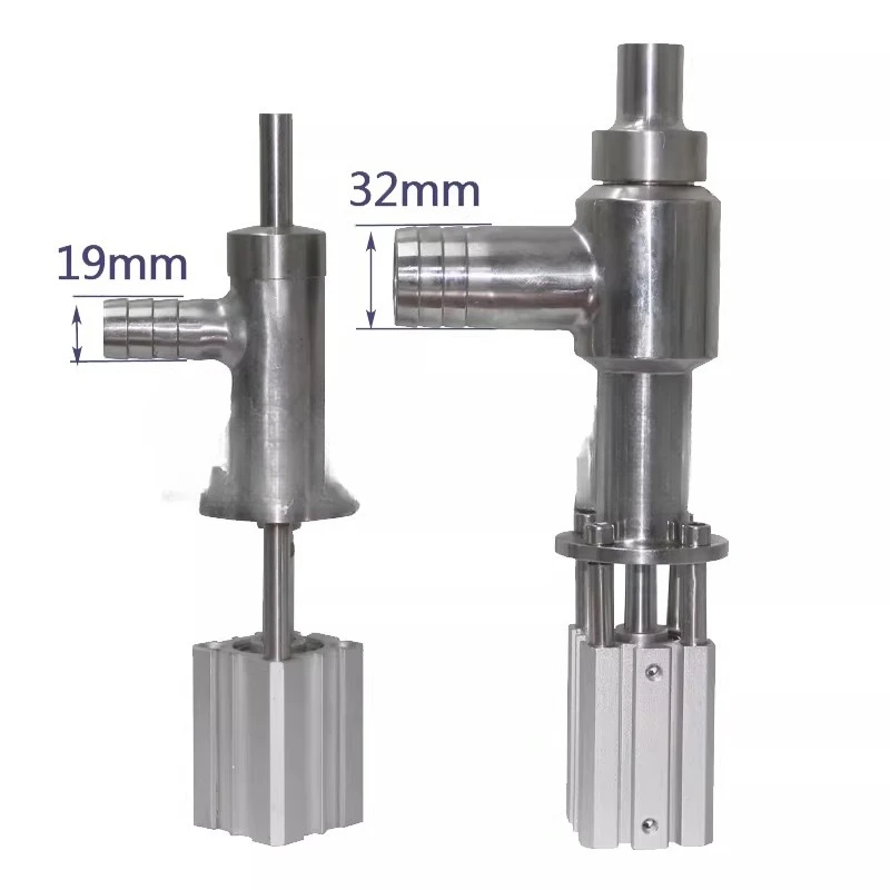 Filling head 16mm/25mm through, stainless steel leather pipe joint, pneumatic filling machine accessories SS304
Filling head 16mm/25mm through, stainless steel leather pipe joint, pneumatic filling machine accessories SS304