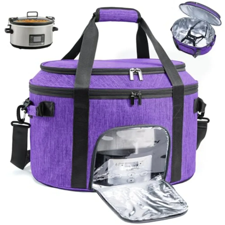 Double-Layer Slow Cooker Carrying Bag for 6-8 Quart CrockPot and Hamlton Beach Slowcooker Travel Bag with Lid Fastener for Croc
Double-Layer Slow Cooker Carrying Bag for 6-8 Quart CrockPot and Hamlton Beach Slowcooker Travel Bag with Lid Fastener for Croc