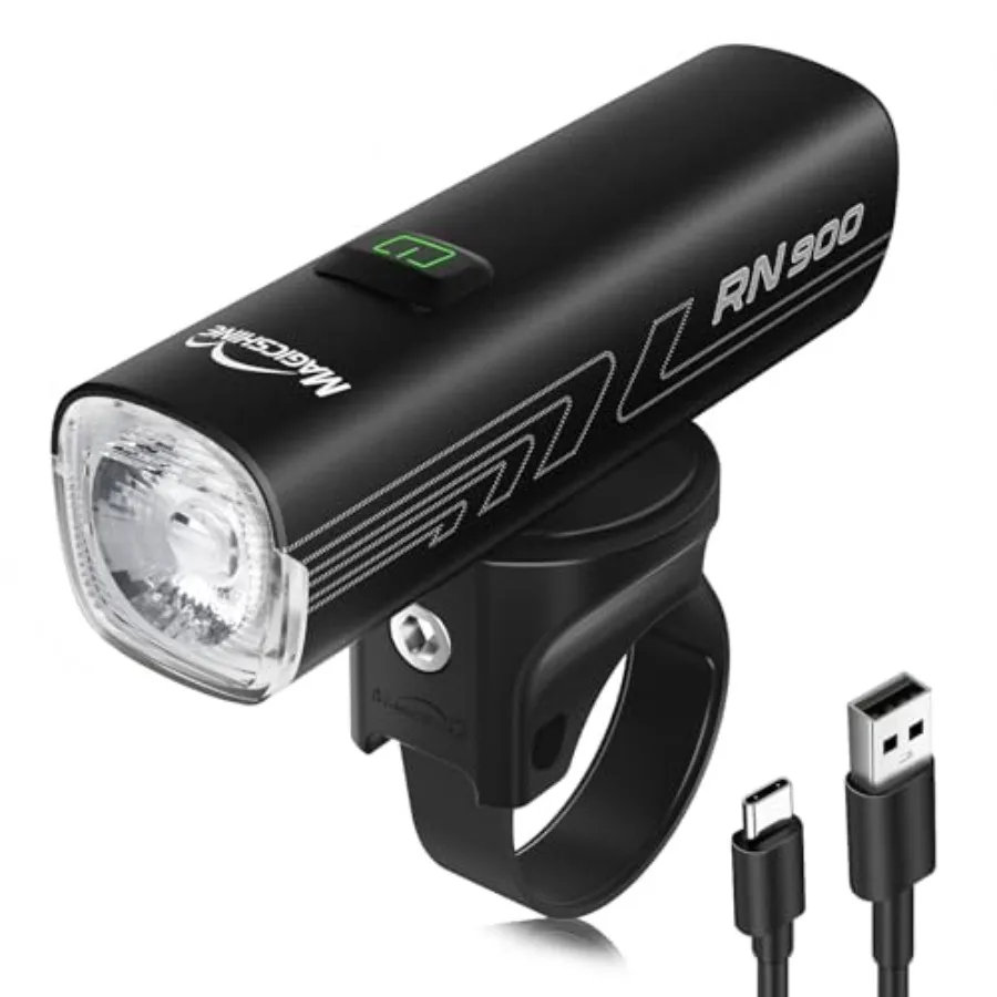 900.0 Bike Light, USB-C Rechargeable Anti-Glare Front Bike Headlight, IPX7 Waterproof Aluminum Bicycle Light for Night Riding,
900.0 Bike Light, USB-C Rechargeable Anti-Glare Front Bike Headlight, IPX7 Waterproof Aluminum Bicycle Light for Night Riding,