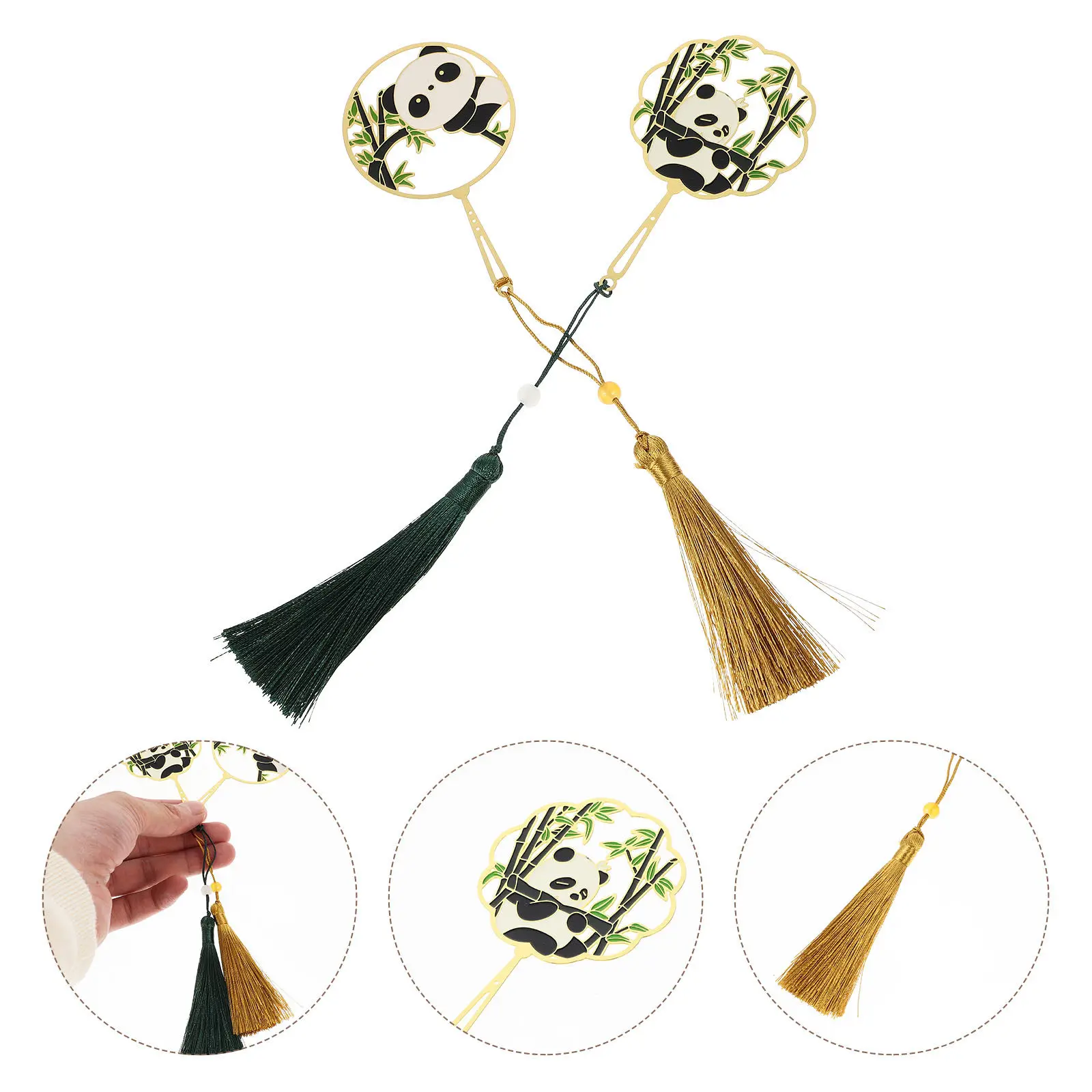 2 шт. изящные металлические закладки в форме панды для книголюбов, уникальный подвесной маркер страниц, портативный подарок для чтения
2 шт. изящные металлические закладки в форме панды для книголюбов, уникальный подвесной маркер страниц, портативный подарок для чтения