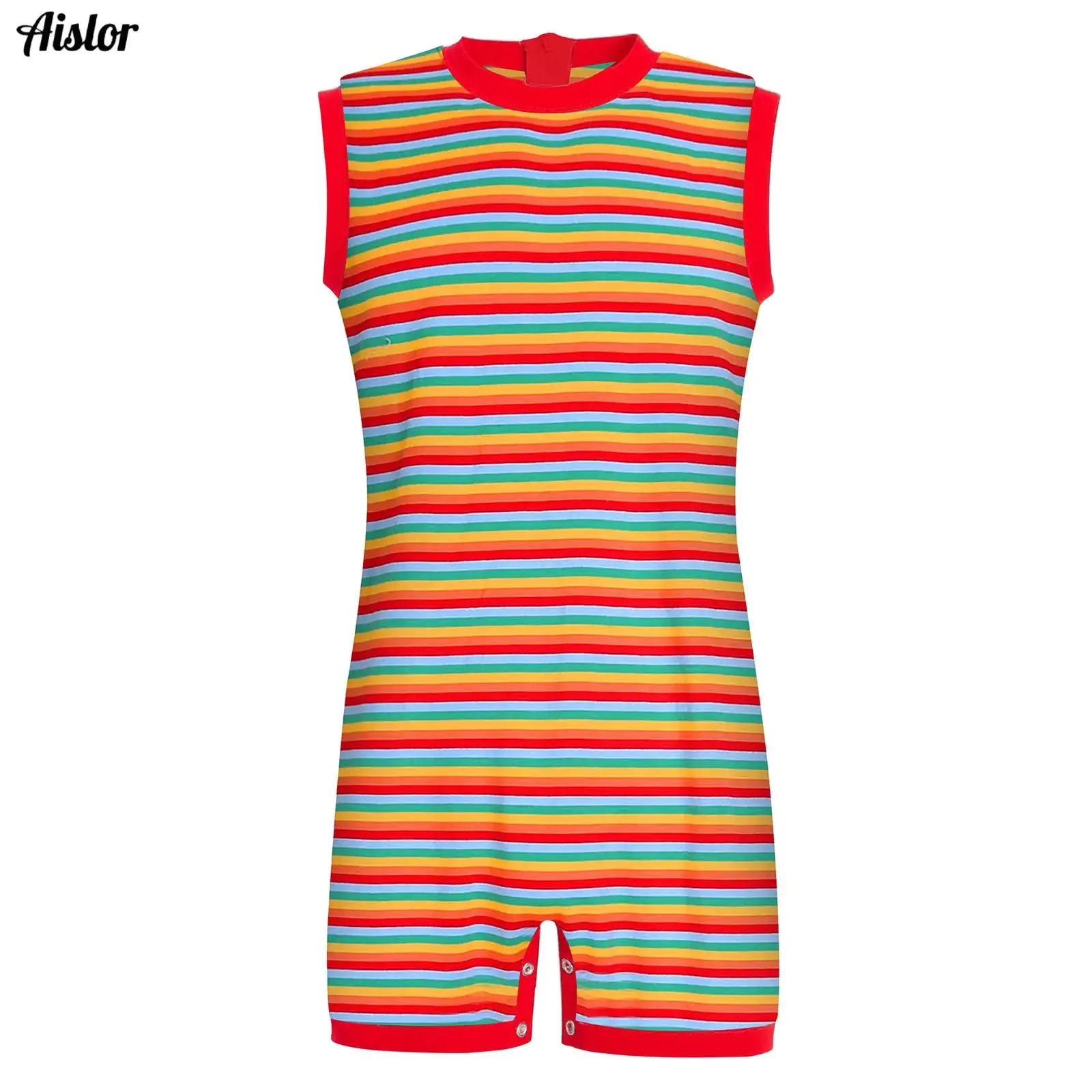 Kid Boys Girls One-piece Adaptive Jumpsuit Clothing Sleeveless Back Zipper Press Button Crotch Striped Unitard for Special Needs
Kid Boys Girls One-piece Adaptive Jumpsuit Clothing Sleeveless Back Zipper Press Button Crotch Striped Unitard for Special Needs
