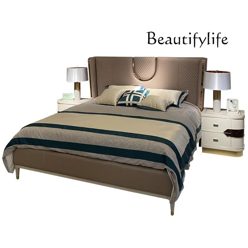 Italian-style Bed, Hong Kong-style Postmodern Light Luxury Bedroom Double Bed Suite Model Room Leather Bed X
Italian-style Bed, Hong Kong-style Postmodern Light Luxury Bedroom Double Bed Suite Model Room Leather Bed X