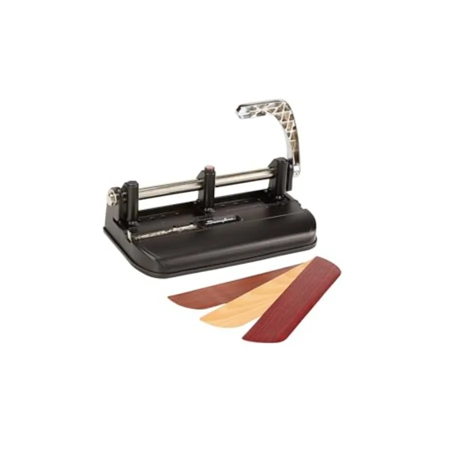 2-7 Hole Punch, Adjustable, Heavy Duty Hole Puncher, 40 Sheet Punch Capacity, Chrome/Black/Woodgrain 74400,Metal
2-7 Hole Punch, Adjustable, Heavy Duty Hole Puncher, 40 Sheet Punch Capacity, Chrome/Black/Woodgrain 74400,Metal