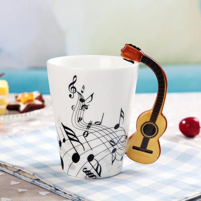250ml Creative Music Ceramic Mug Guitar Violin Style Cute Coffee Tea Milk Stave Mug And Cup with Handle Novelty Gift Bar Tool
250ml Creative Music Ceramic Mug Guitar Violin Style Cute Coffee Tea Milk Stave Mug And Cup with Handle Novelty Gift Bar Tool