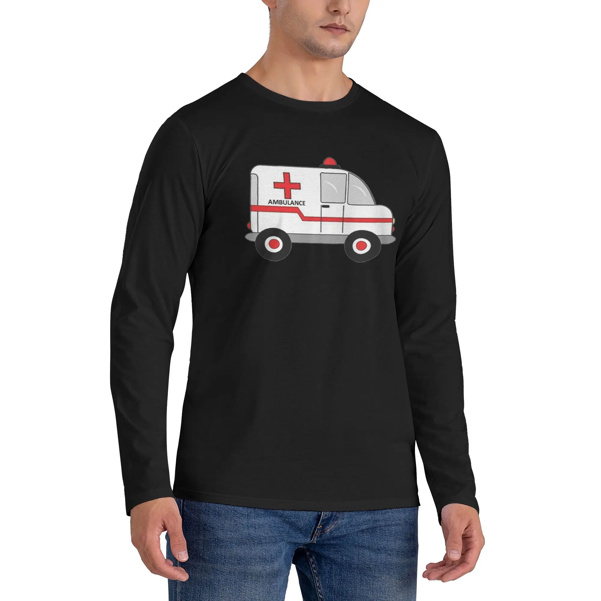 Ambulance Men's Long Sleeved T-shirt Breathable Round Neck T shirts Spring and Autumn Men tops
Ambulance Men's Long Sleeved T-shirt Breathable Round Neck T shirts Spring and Autumn Men tops