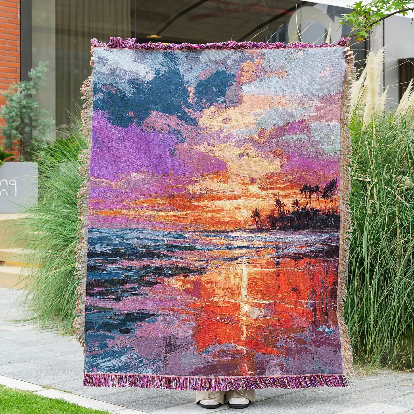 Modern Landscape Painting Decorative Tapestry Outdoor Camping Blanket Four Seasons Universal Sofa Cover Blanket
Modern Landscape Painting Decorative Tapestry Outdoor Camping Blanket Four Seasons Universal Sofa Cover Blanket