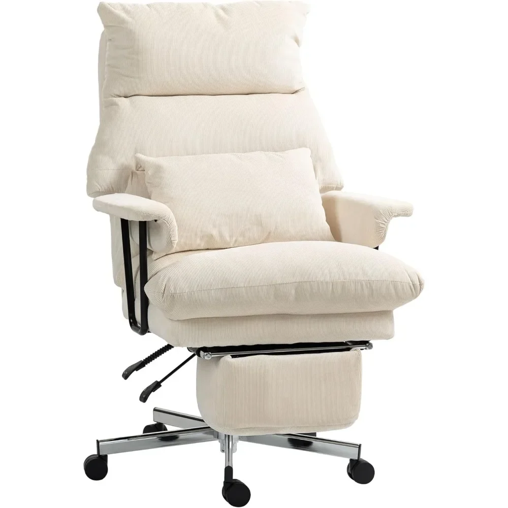 Large Overstuffed Office Chair with Lumbar Support, High Back Reclining Executive Corduroy Computer Desk Chair with Footr
Large Overstuffed Office Chair with Lumbar Support, High Back Reclining Executive Corduroy Computer Desk Chair with Footr