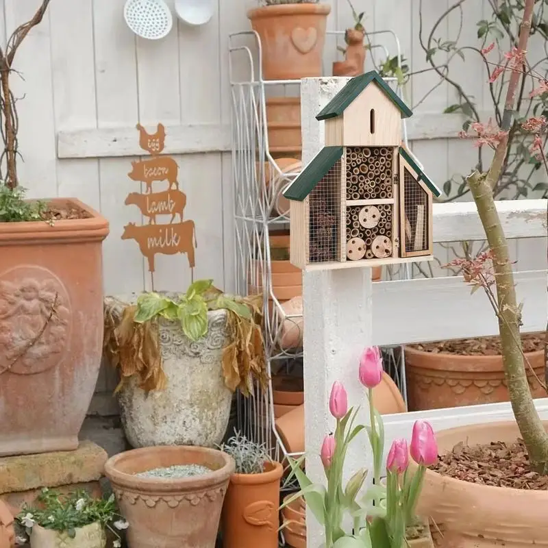 Wooden Insect Bee House Butterfly House Insect Hostel Garden Outdoor Hanging hive house Natural Wood Bug Shelter Nest Box
Wooden Insect Bee House Butterfly House Insect Hostel Garden Outdoor Hanging hive house Natural Wood Bug Shelter Nest Box