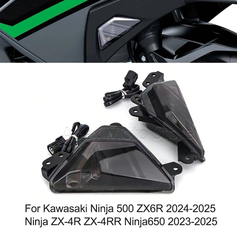 Motorcycle LED Front Turn Signal Indicator For Kawasaki Ninja500 Ninja 500 ZX6R 2024-2025 Ninja ZX-4R ZX-4RR Ninja650 2023-2025
Motorcycle LED Front Turn Signal Indicator For Kawasaki Ninja500 Ninja 500 ZX6R 2024-2025 Ninja ZX-4R ZX-4RR Ninja650 2023-2025