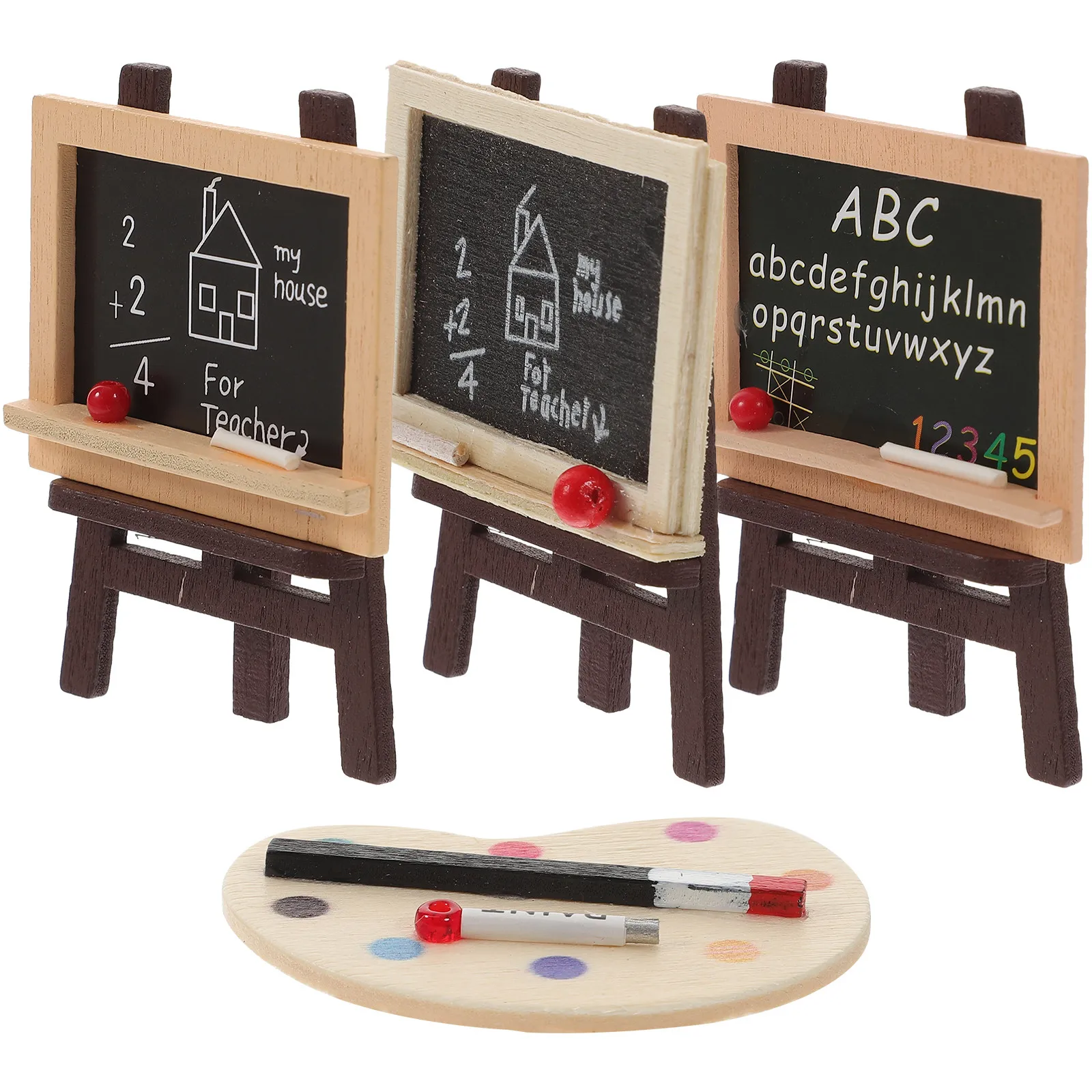 1Set Wooden Mini Easel with Chalkboard Drawing Board for Kids Home Decor Mini House Accessories Wear-Resistant Desktop Artistic
1Set Wooden Mini Easel with Chalkboard Drawing Board for Kids Home Decor Mini House Accessories Wear-Resistant Desktop Artistic
