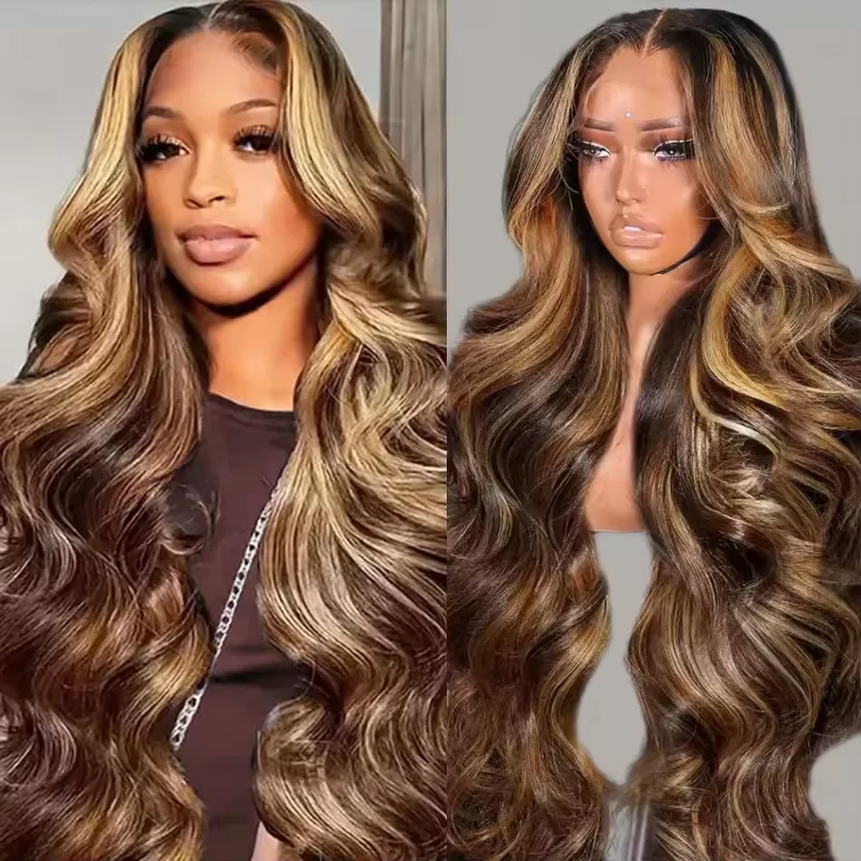 46 inch 13x6 HD Transparent Lace Front Wig P4-27 Highlight Body Wave Wigs Pre Plucked 220% Density Brazilian Remy Hair For Women
46 inch 13x6 HD Transparent Lace Front Wig P4-27 Highlight Body Wave Wigs Pre Plucked 220% Density Brazilian Remy Hair For Women