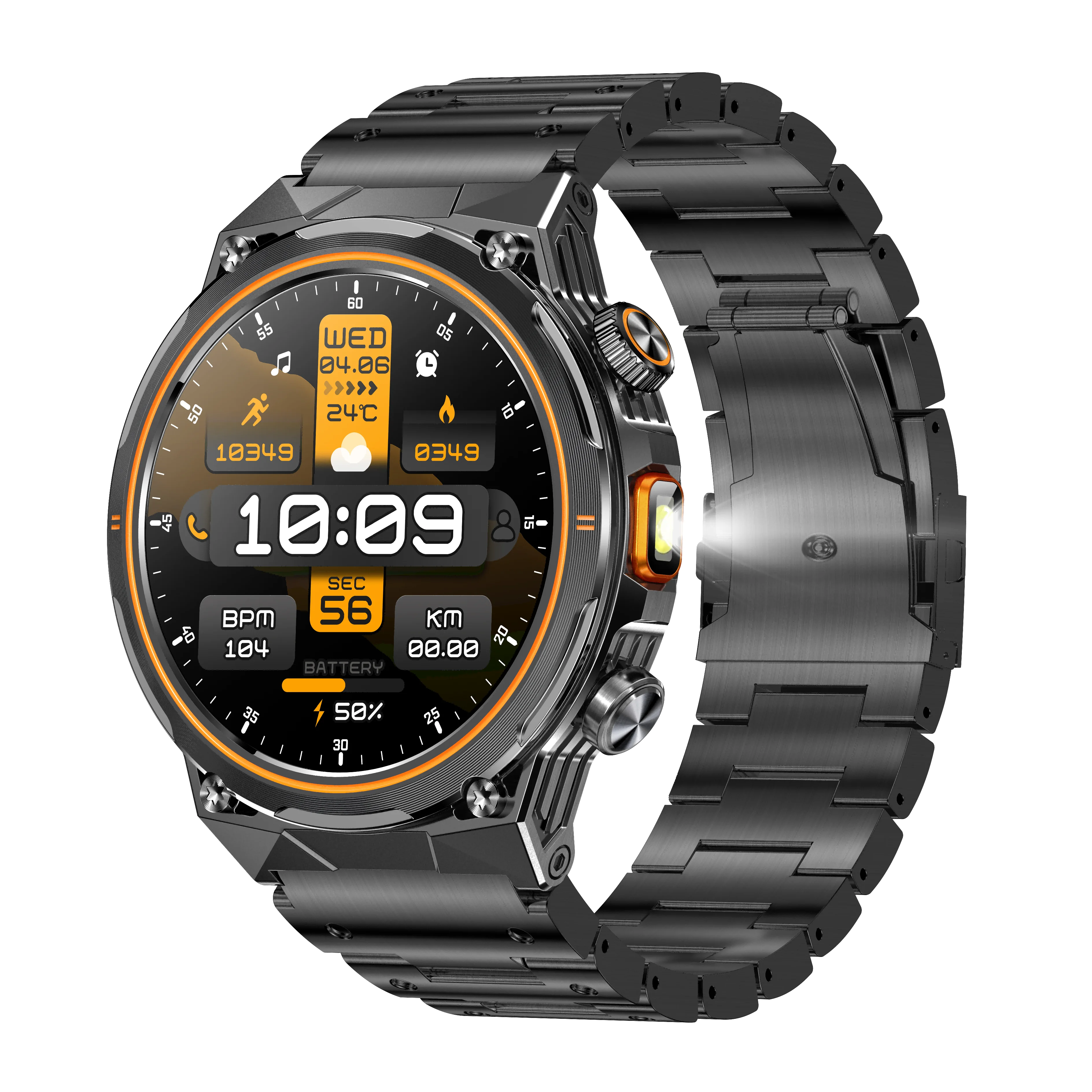 AK81 Smartwatch BT Call Health Monitoring 1.46inch Screen IP68 Waterproof Men Sports Reloj Smart Watch with Flashlight
AK81 Smartwatch BT Call Health Monitoring 1.46inch Screen IP68 Waterproof Men Sports Reloj Smart Watch with Flashlight