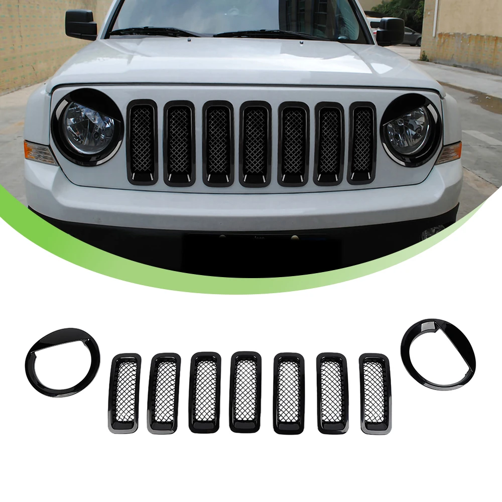 9Pack Car Front Grille Headlight Decal Decoration Cover Trim for Jeep Patriot 2011 2012 2013 2014 2015 2016 Exterior Accessories
9Pack Car Front Grille Headlight Decal Decoration Cover Trim for Jeep Patriot 2011 2012 2013 2014 2015 2016 Exterior Accessories
