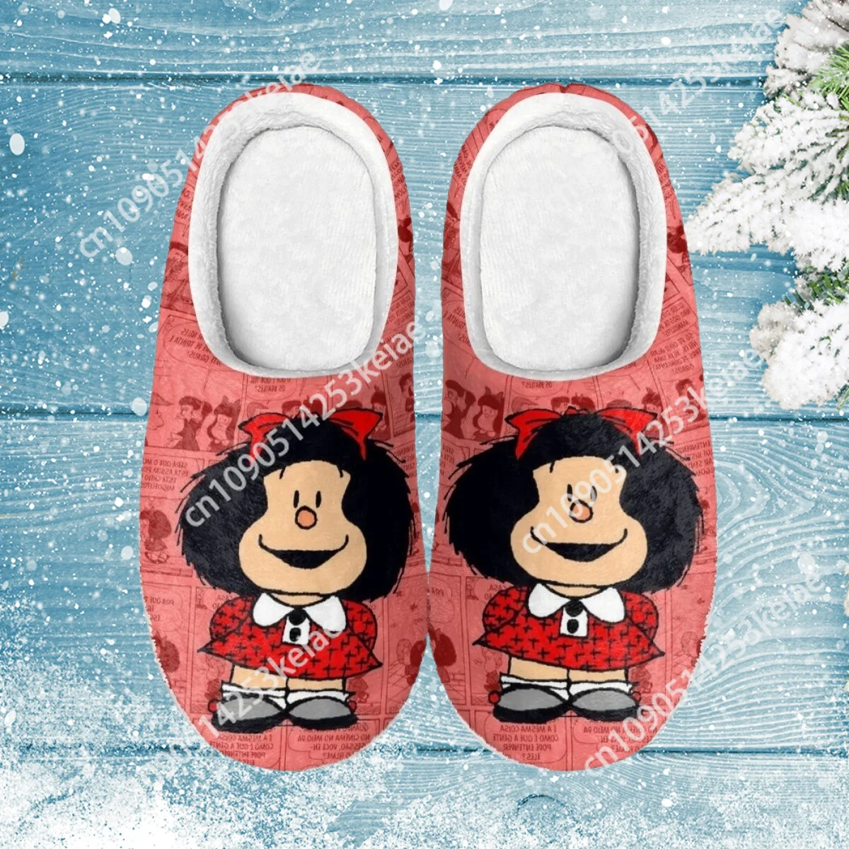 Custom Winter Warm Slippers Lovely Mafalda Anime Indoor Slipeprs Comfortable Home Floor Shoes Indoor Slides for Women Men
Custom Winter Warm Slippers Lovely Mafalda Anime Indoor Slipeprs Comfortable Home Floor Shoes Indoor Slides for Women Men
