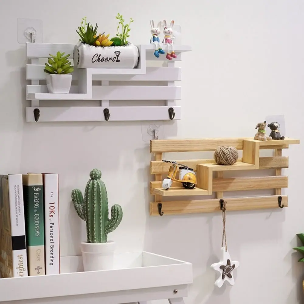 INS Wall Mounted Storage Shelf Creative Modern Multipurpose Hanging Storage Rack No-Drill with 3 Hooks Key Storage Holder
INS Wall Mounted Storage Shelf Creative Modern Multipurpose Hanging Storage Rack No-Drill with 3 Hooks Key Storage Holder