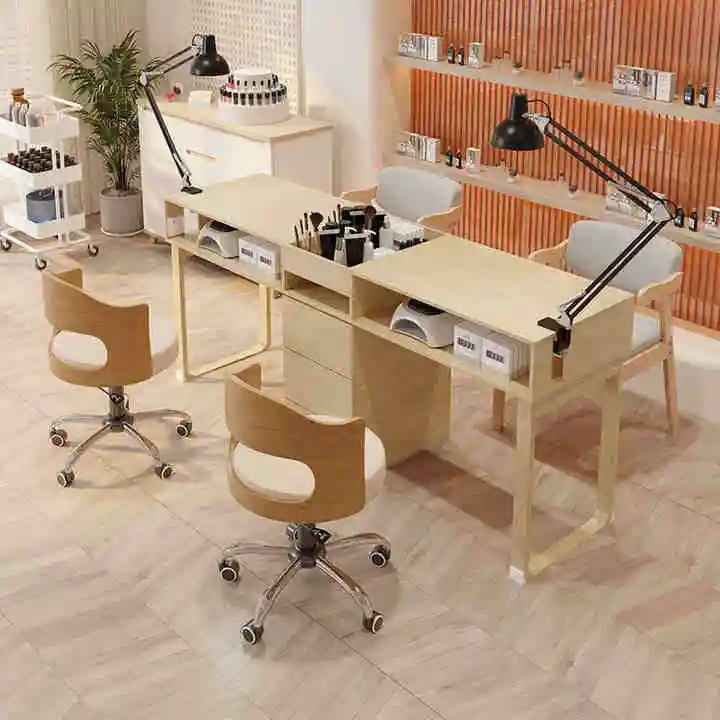 Commercial Grade Huge Capacity High Load Bearing 2 Tier Categorized Beauty Salon Furnishings Natural Wood Nail Art Table
Commercial Grade Huge Capacity High Load Bearing 2 Tier Categorized Beauty Salon Furnishings Natural Wood Nail Art Table