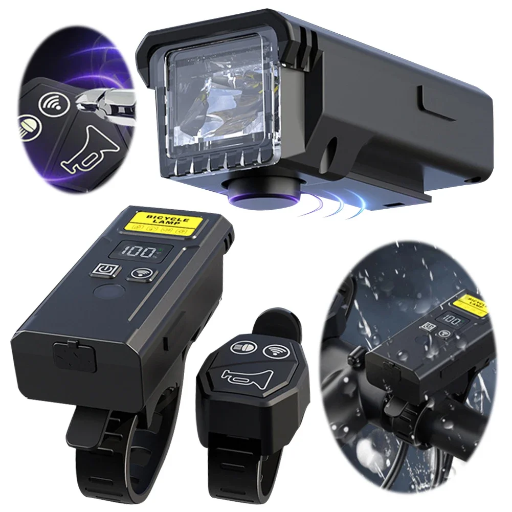 Bicycle Headlight with Horn Smart Light Sensor Bike Handlebar Flashlight Rechargeable Bike Headlight Flashlight for Night Riding
Bicycle Headlight with Horn Smart Light Sensor Bike Handlebar Flashlight Rechargeable Bike Headlight Flashlight for Night Riding