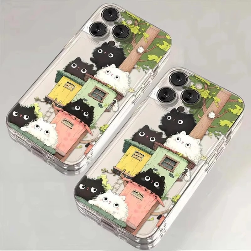 Cute Cartoon Cat Phone Case For iPhone 17 16 15 11 12 14 13 Pro Max Mini XS X XR 7 Plus 17E Shockproof Transparent Cover Fundas
Cute Cartoon Cat Phone Case For iPhone 17 16 15 11 12 14 13 Pro Max Mini XS X XR 7 Plus 17E Shockproof Transparent Cover Fundas