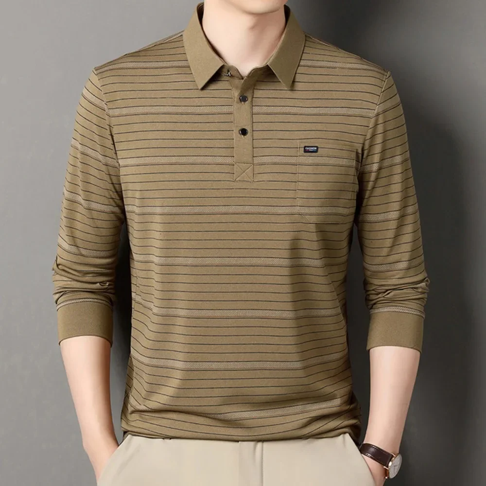 2025 Spring and Autumn Men's Long Sleeved Popular Casual T-shirt Daily Lapel Striepd POLO Men's Clothing
2025 Spring and Autumn Men's Long Sleeved Popular Casual T-shirt Daily Lapel Striepd POLO Men's Clothing